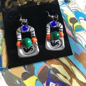 Recycled Bottle Pop Top Earrings Artisan